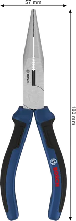Kìm mũi dài Bosch 180 mm với tay cầm nhiều thành phần.